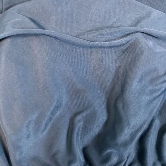 Azazie Flowing Blue Dress Size J16 Floor Length Halter *Read Description* - Picture 5 of 11